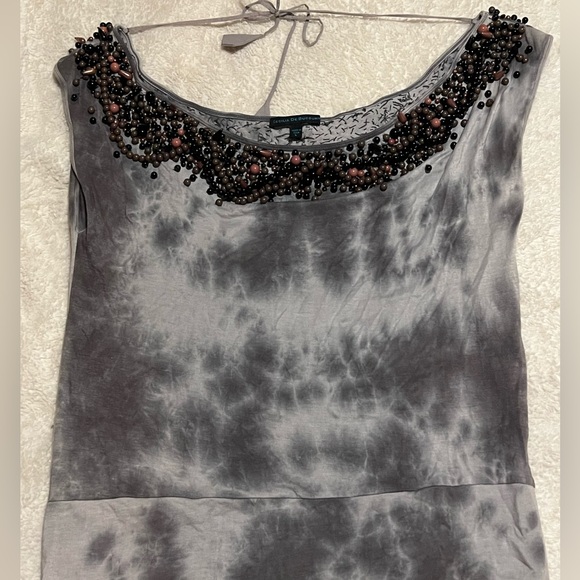 Beaded grey top - Picture 1 of 3